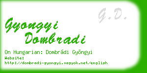 gyongyi dombradi business card